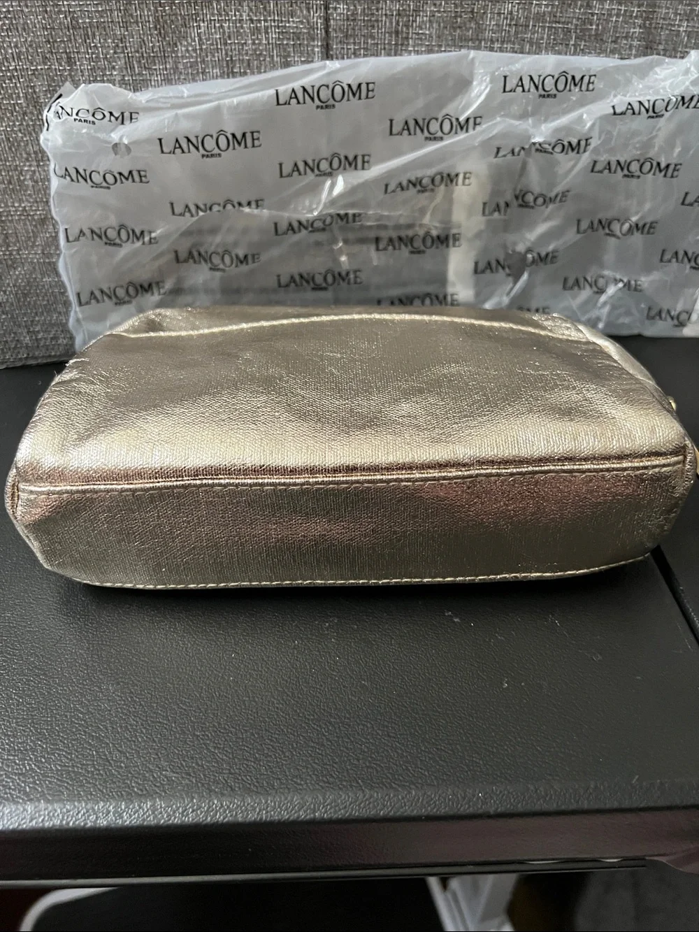 Metallic Gold Cosmetic Pouch